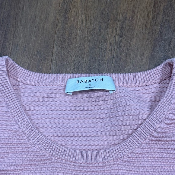 Babaton Light Pink Ribbed Tank Top - Picture 2 of 3